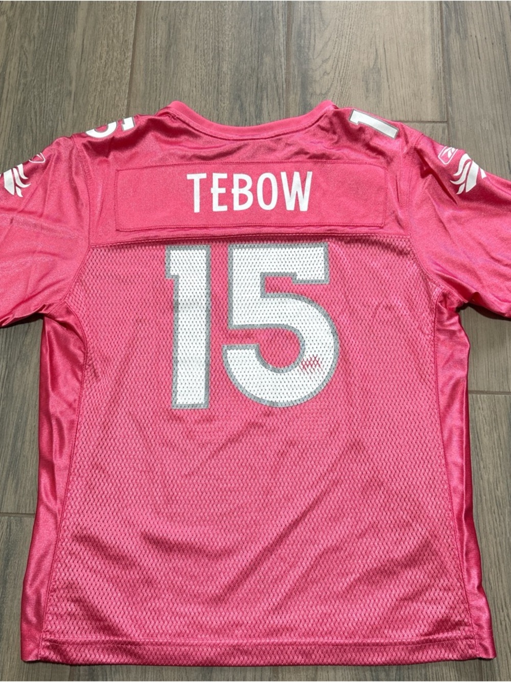 Tebow Denver Broncos Womens Pink Football Jersey Size Large